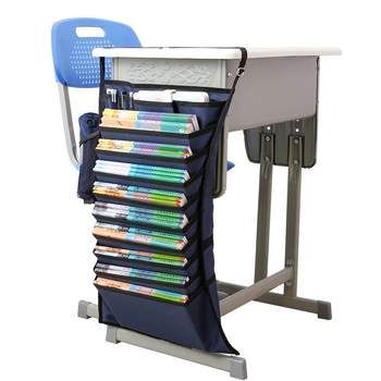 Darbo stalo pakabinama knygų dėžutė su neslidžia virve, Oxford audinys, daugiasluoksiai skyreliai (5/8/11 sluoksnių)