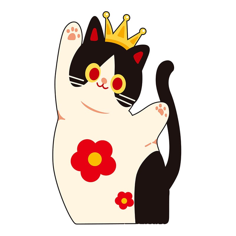 Katės šukavimo lenta – sieninis lipdukas, cartoon dizainas, atspari dėvėjimui, poliesteris, WB prekės ženklas, 100 vnt dėžėje