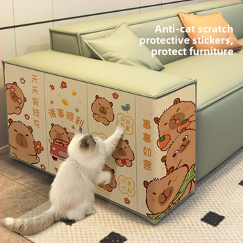 Water Wood Vertikalus sieninis kačių įbrėžimų plokštė – atspari dėvėjimui, nepalieka plaukų, lipnus sienos lipdukas, Medžiaga: kilpinis audinys, mielas stilius