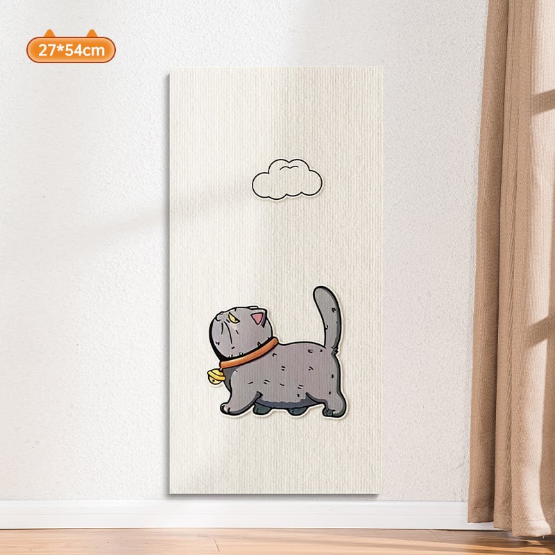 Water Wood Vertikalna zidna daska za grebanje mačaka – otporna na habanje, ne ostavlja dlake, samoljepljiva zidna naljepnica, Materijal: tepih tkanina, Slatki stil