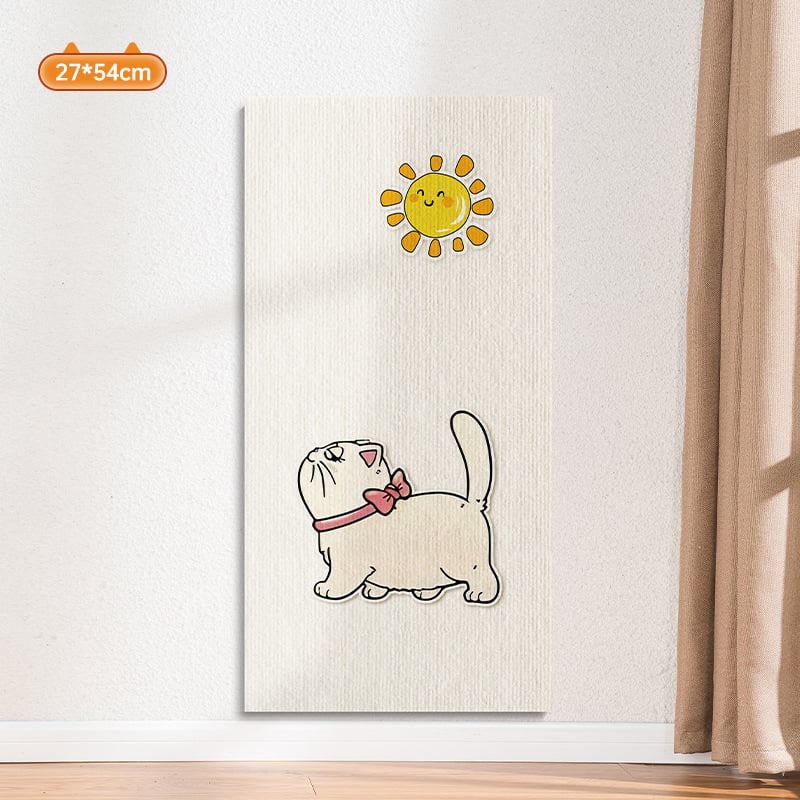 Water Wood Vertikalna zidna daska za grebanje mačaka – otporna na habanje, ne ostavlja dlake, samoljepljiva zidna naljepnica, Materijal: tepih tkanina, Slatki stil