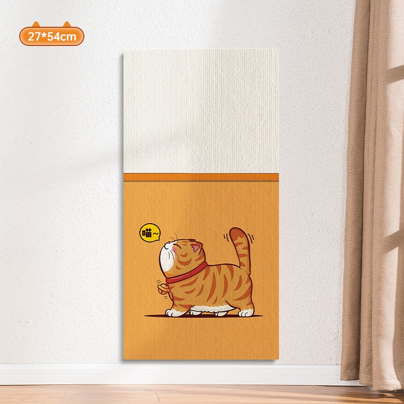 Water Wood Vertikalna zidna daska za grebanje mačaka – otporna na habanje, ne ostavlja dlake, samoljepljiva zidna naljepnica, Materijal: tepih tkanina, Slatki stil