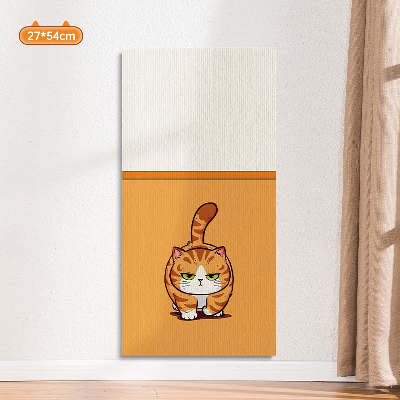 Water Wood Vertikalna zidna daska za grebanje mačaka – otporna na habanje, ne ostavlja dlake, samoljepljiva zidna naljepnica, Materijal: tepih tkanina, Slatki stil