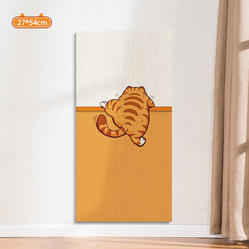 Water Wood Vertikalna zidna daska za grebanje mačaka – otporna na habanje, ne ostavlja dlake, samoljepljiva zidna naljepnica, Materijal: tepih tkanina, Slatki stil