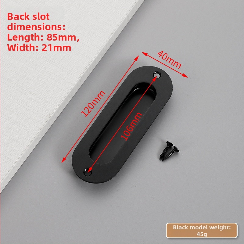 Slėptas nerūdijančio plieno slankio durų rankena, įmontuota, tekstūruota danga, modernus minimalistinis stilius