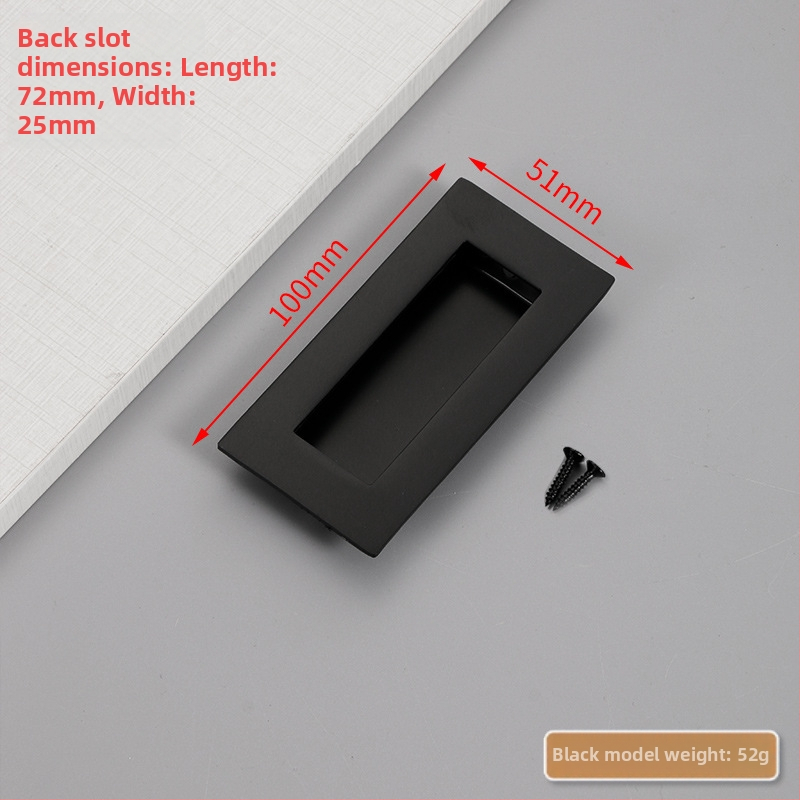 Slėptas nerūdijančio plieno slankio durų rankena, įmontuota, tekstūruota danga, modernus minimalistinis stilius