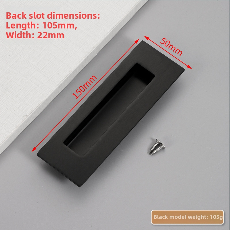 Slėptas nerūdijančio plieno slankio durų rankena, įmontuota, tekstūruota danga, modernus minimalistinis stilius