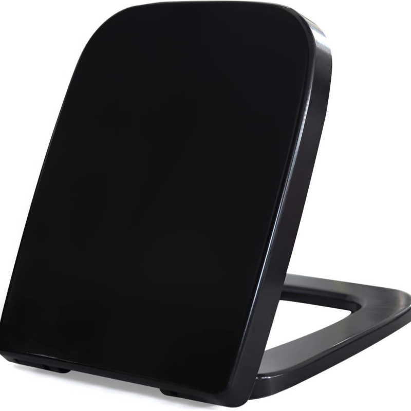 Capac de toaletă din rășină UF, formă U, stil modern minimalist, cu amortizor, distanță reglabilă între găurile de montaj