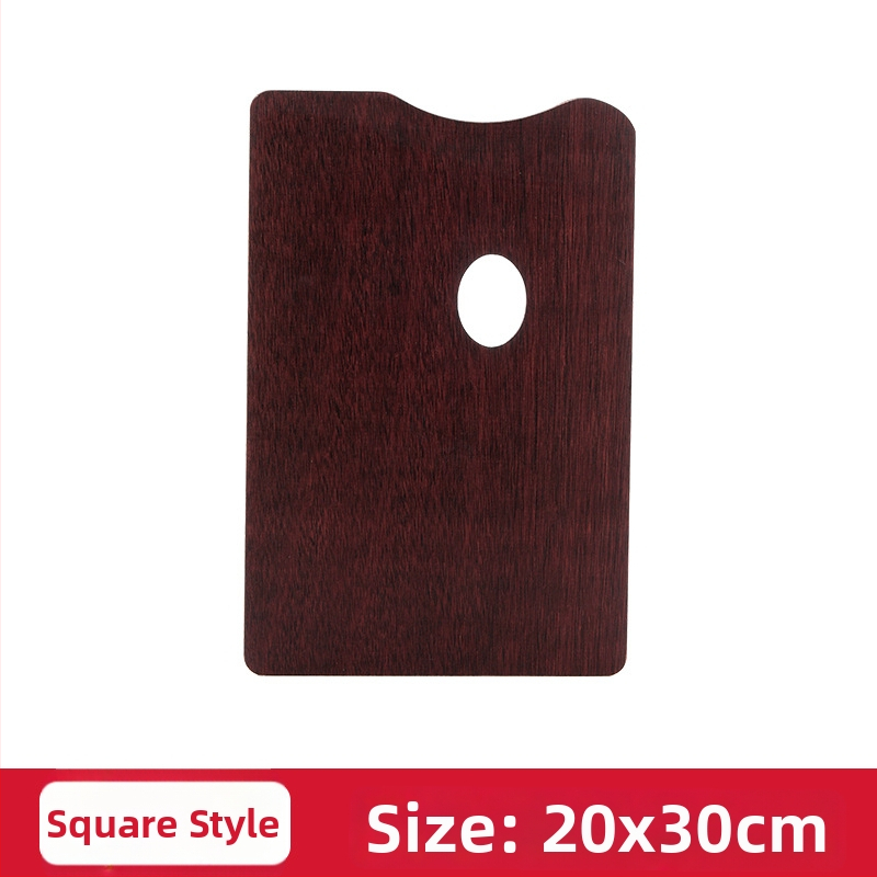 Drevená paleta na olejomaľbu, ručne maľovaná oválná paleta s glazovaným povrchom pre študentov výtvarného umenia