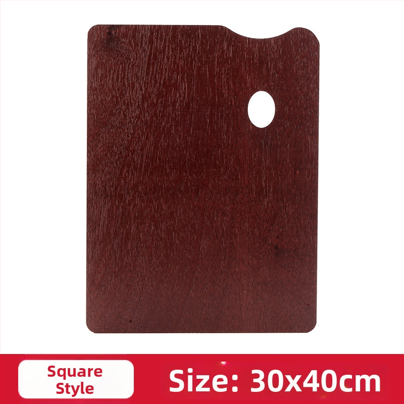 Drevená paleta na olejomaľbu, ručne maľovaná oválná paleta s glazovaným povrchom pre študentov výtvarného umenia