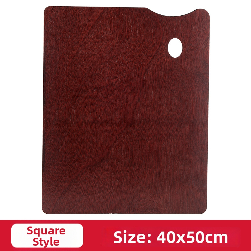 Drevená paleta na olejomaľbu, ručne maľovaná oválná paleta s glazovaným povrchom pre študentov výtvarného umenia