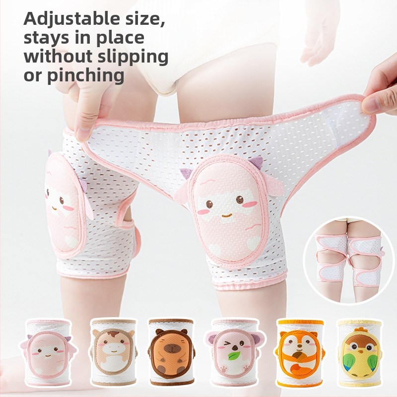 Laste põlve- ja küünarnuki kaitsed, reguleeritavad, hingav võrk, sobivad roomamiseks ja kõndimiseks, suvine versioon