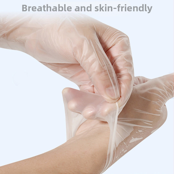 Ühekordsed PVC kinnad, toidukvaliteediga, läbipaistvad ja paksendatud, iluteenindusele ja juuksuritele, 50 paari