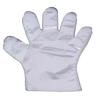 Vienkartinės PE pirštinės, skaidrios, sustiprintos, alyvos atsparios (Medžiaga: PE; Raštas: Skaidrus; Storis: 1; Funkcija: Vienkartinės alyvai atsparios pirštinės; Maisto kokybės)