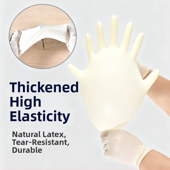 Mannon vienkartinės lateks pirštinės, aukštos elastingumo, be miltelių, švariose patalpose (klasė 1000), medicininėms apžiūroms