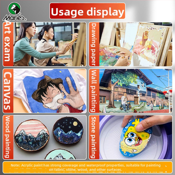 Sada akrylových farieb Marley/Marie’s, 30 ml, v balení v krabici, na akrylovú a gouache maľbu