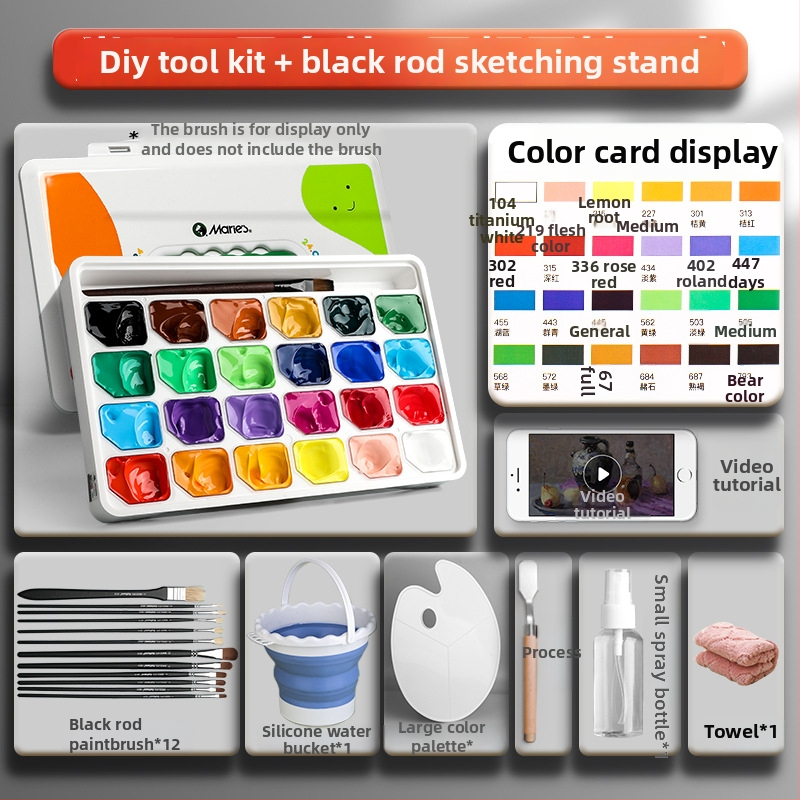 Sada akrylových farieb Marley/Marie’s, 30 ml, v balení v krabici, na akrylovú a gouache maľbu