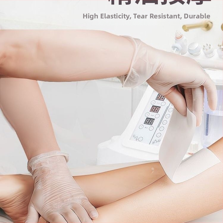 Vienreizējās PVC masāžas cimdi skaistumkopšanas salonam – pretslīdēšana, caurspīdīgs dizains, pielāgojama