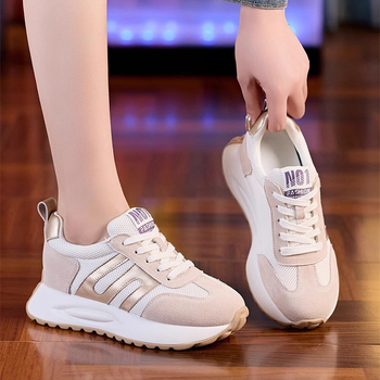 Naiste sügisesed tennised paksu tallaga, PU ülemine, kummist talla, ümmargune varvas, EVA sisetald