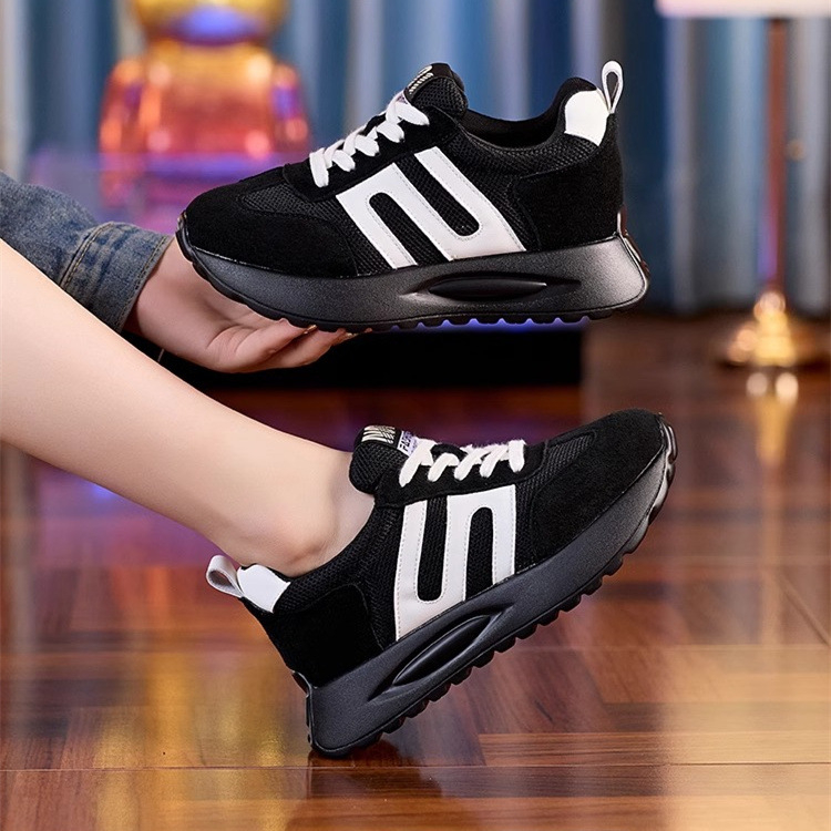 Naiste sügisesed tennised paksu tallaga, PU ülemine, kummist talla, ümmargune varvas, EVA sisetald