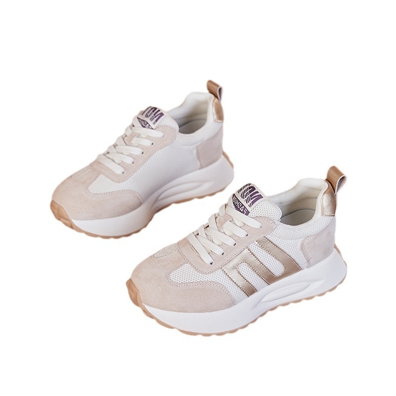 Naiste sügisesed tennised paksu tallaga, PU ülemine, kummist talla, ümmargune varvas, EVA sisetald