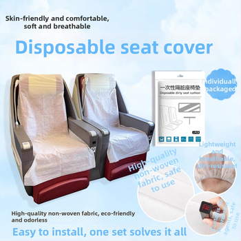 Vienkartinė sėdynės uždanga, stačiakampio formos, iš audinio, apsauga nuo dulkių ir bakterijų kelionėms