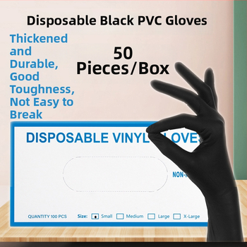 Vienkartinės nitrilo pirštinės tatuiravimui ir grožiui – antakių tatuavimas ir lūpų balinimas, 50 pakuočių