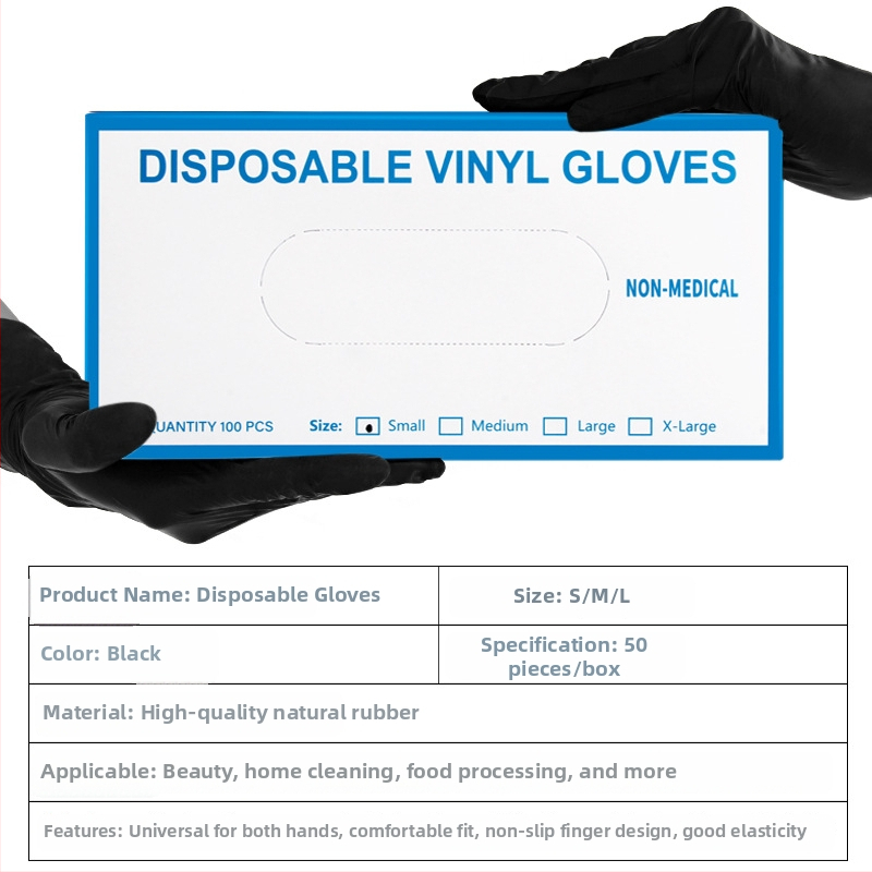 Vienkartinės nitrilo pirštinės tatuiravimui ir grožiui – antakių tatuavimas ir lūpų balinimas, 50 pakuočių