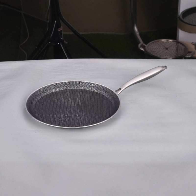 Picos plokštelė iš 304 nerūdijančio plieno su medaus lizdo raštu, be dangos, neslipni, be dūmų, svoris 0,63–1 kg