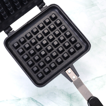 Vaflių keptuvė, nelimpančiai paviršius, dvipusė, aliuminio lydinys, kepimo diskas