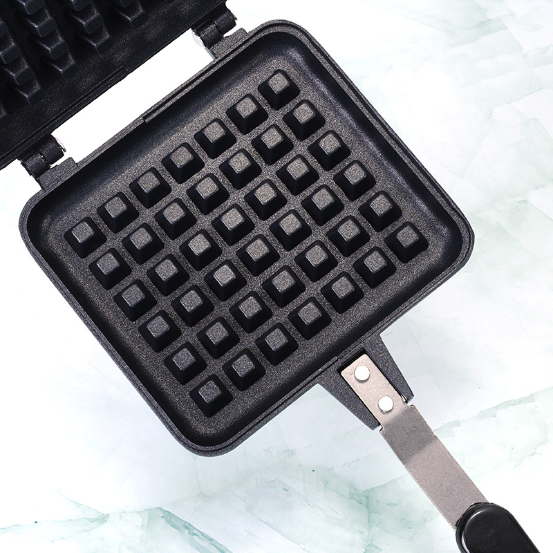 Vafļu panna, neslīdoša, divpusēja, alumīnija sakausējums, cepšanas disks