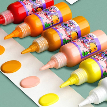 Detská gouášová farba na maľovanie prstami – fľaštička, Značka Shang Yatu, Materiál: gouáš, Výrobca: Linyi, Shandong