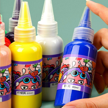 Detská gouášová farba na maľovanie prstami – fľaštička, Značka Shang Yatu, Materiál: gouáš, Výrobca: Linyi, Shandong