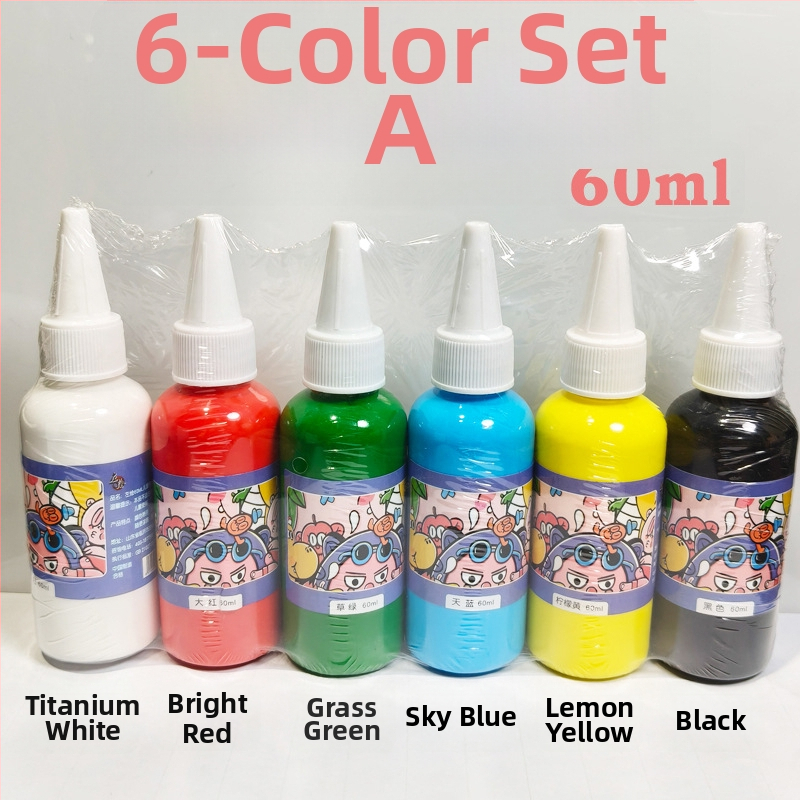 Detská gouášová farba na maľovanie prstami – fľaštička, Značka Shang Yatu, Materiál: gouáš, Výrobca: Linyi, Shandong