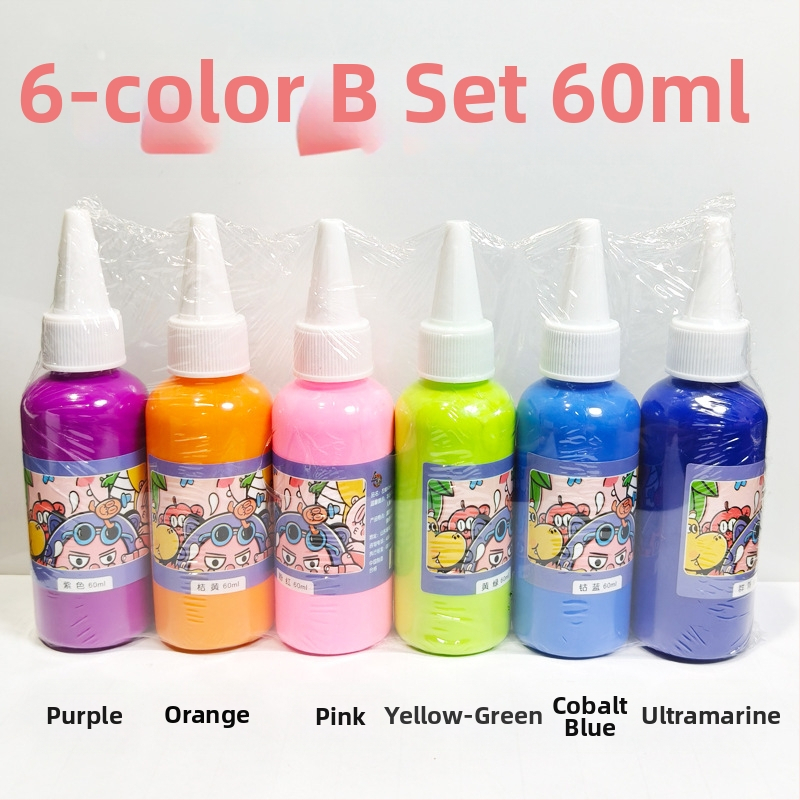 Detská gouášová farba na maľovanie prstami – fľaštička, Značka Shang Yatu, Materiál: gouáš, Výrobca: Linyi, Shandong