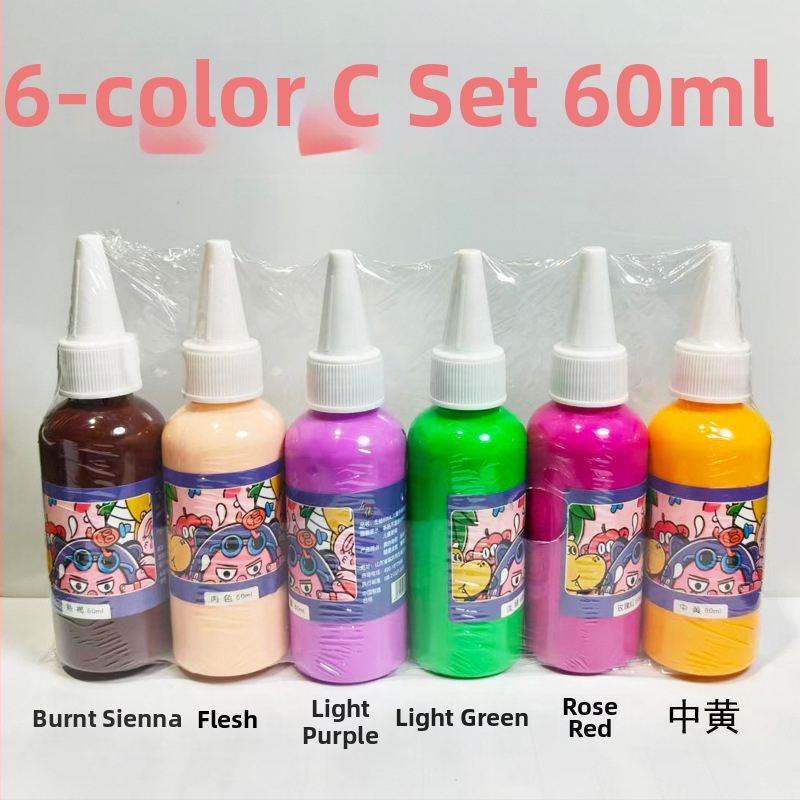 Detská gouášová farba na maľovanie prstami – fľaštička, Značka Shang Yatu, Materiál: gouáš, Výrobca: Linyi, Shandong