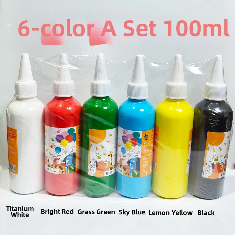 Detská gouášová farba na maľovanie prstami – fľaštička, Značka Shang Yatu, Materiál: gouáš, Výrobca: Linyi, Shandong