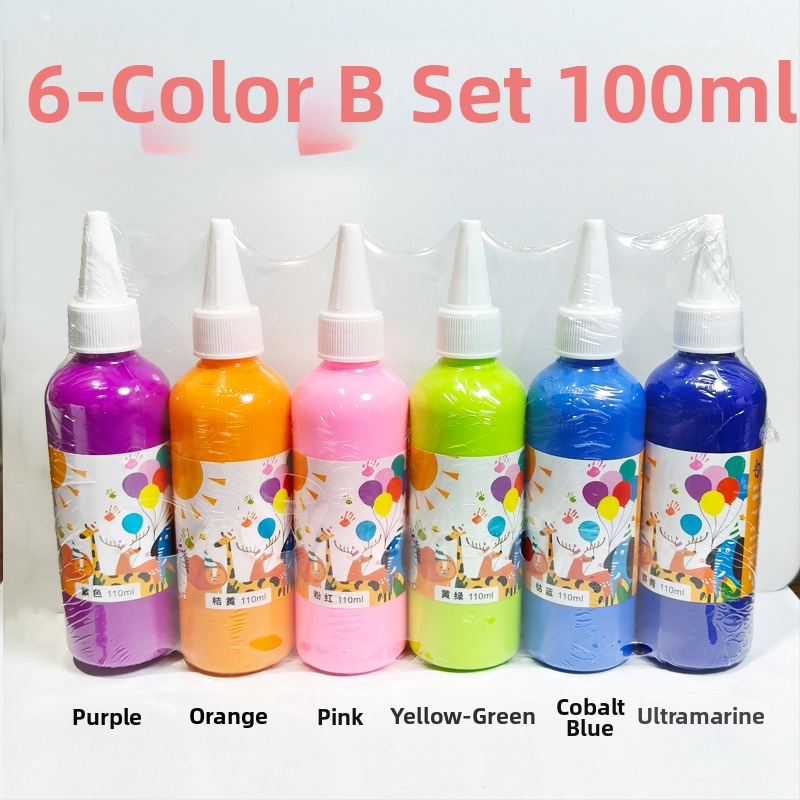 Detská gouášová farba na maľovanie prstami – fľaštička, Značka Shang Yatu, Materiál: gouáš, Výrobca: Linyi, Shandong