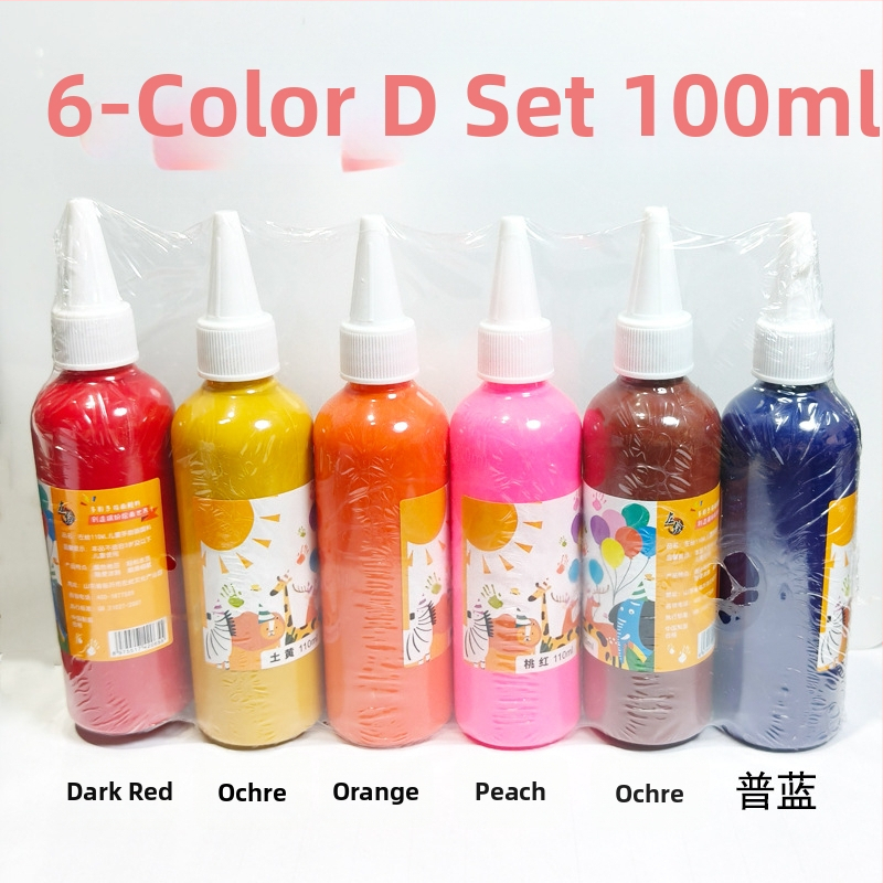 Detská gouášová farba na maľovanie prstami – fľaštička, Značka Shang Yatu, Materiál: gouáš, Výrobca: Linyi, Shandong