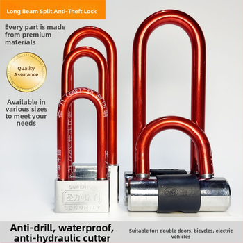 Pramoninis U formos dalijamasis užraktas dviratinėms, motociklams ir elektriniams dviračiams – Geležis, Modelis 106, Holy Power, 30–640 g