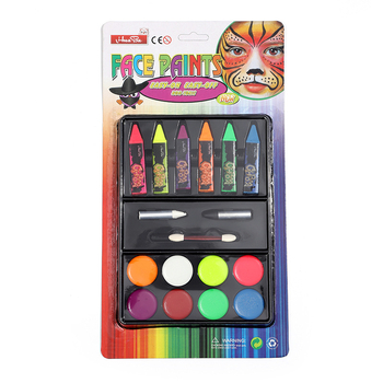 Boyixuan Set na maľovanie tváre a tela – vodou riediteľný krém, rýchle sušenie, ľahké umývanie, osem odtieňov, Halloween.