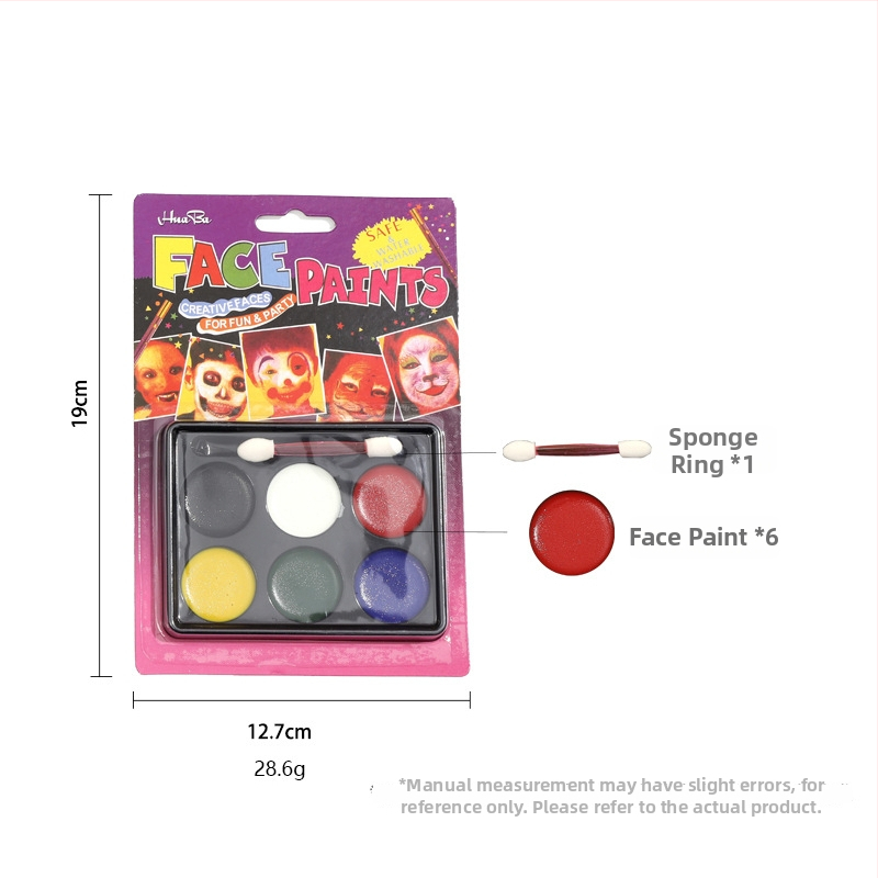 Boyixuan Set na maľovanie tváre a tela – vodou riediteľný krém, rýchle sušenie, ľahké umývanie, osem odtieňov, Halloween.