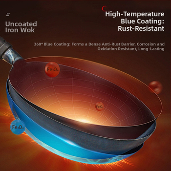 Ketaus wok su dvigubu dugnu, be dangos, stiklinis dangtelis, universalus dujų ir indukcinių viryklių