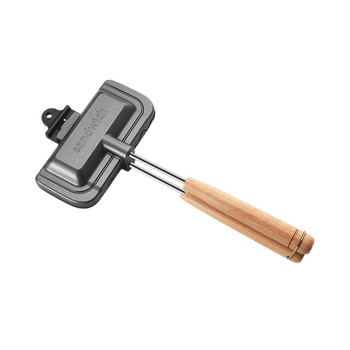 Dvivėrė sumuštinių kepimo keptuvė iš aliuminio lydinio su teflono danga, japonų stilius, 4 vnt. rinkinys, 2023 m. žiemos leidimas.