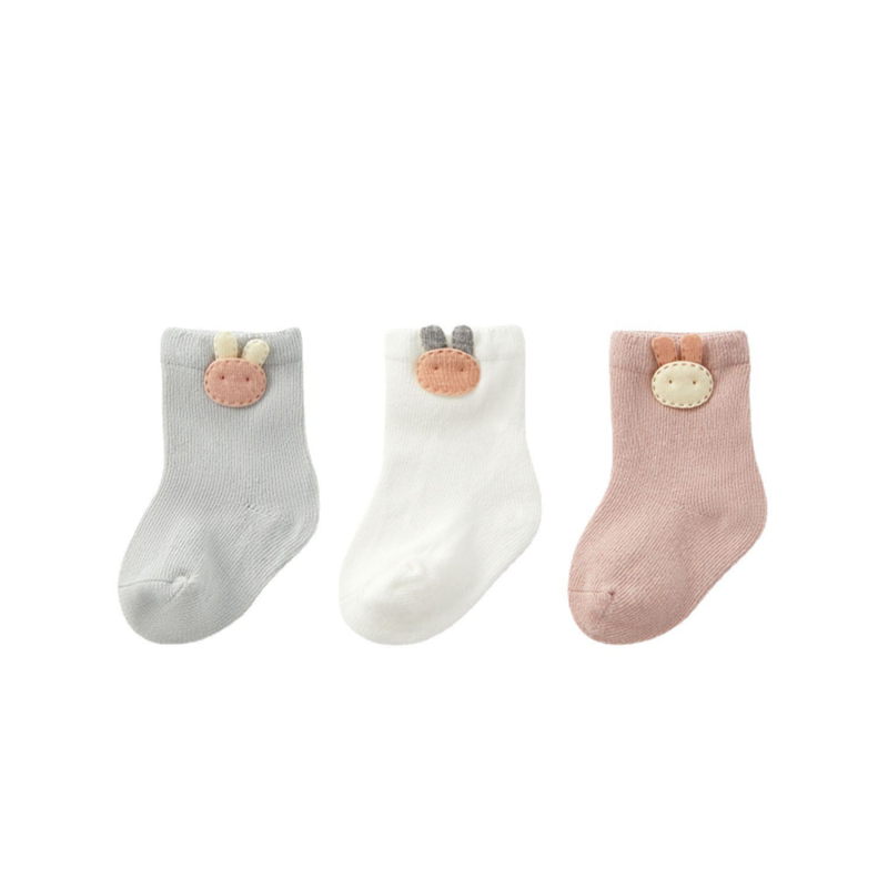 Șosete pentru nou-născuți – stil coreean, desene animate drăguțe, din bumbac, tub scurt, primăvară/toamnă, 0–1 ani