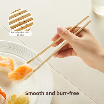 Vienkartiniai bambuko lazdelės, individualiai supakuotos; 100 porų dėžutėje; Medžiaga: Moso bambukas; Mikrobangų krosnelė netinka; Logotipo spauda įmanoma; Personalizavimas galimas