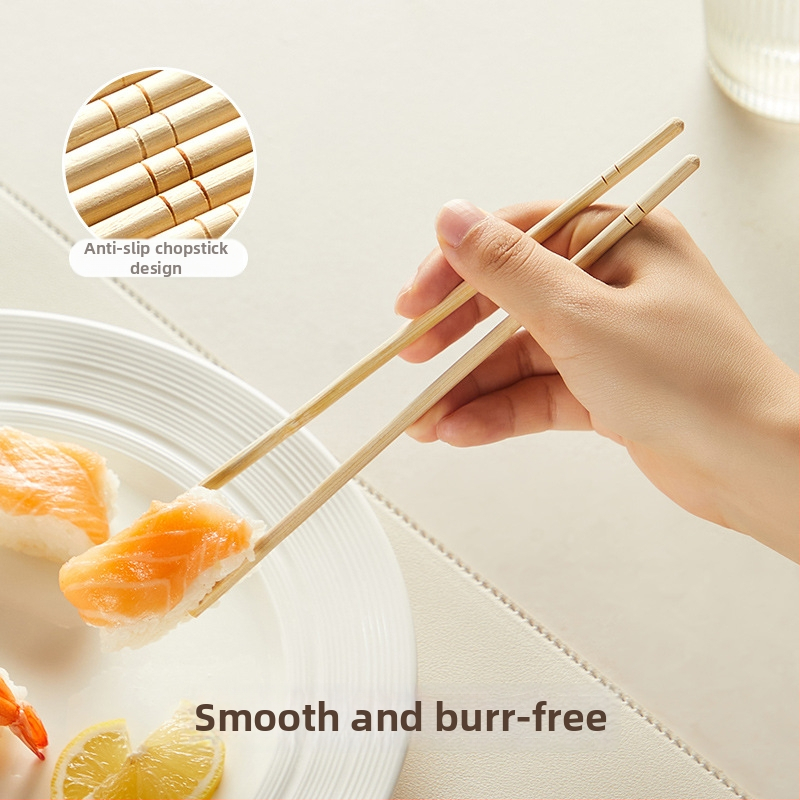 Vienkartiniai bambuko lazdelės, individualiai supakuotos; 100 porų dėžutėje; Medžiaga: Moso bambukas; Mikrobangų krosnelė netinka; Logotipo spauda įmanoma; Personalizavimas galimas