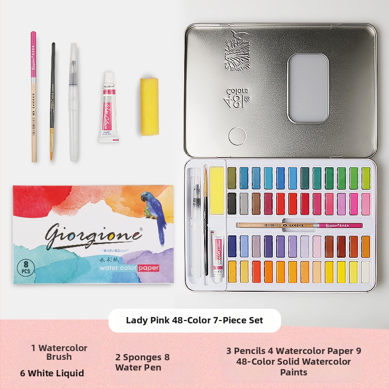 Giorgione pevný set akvarelov, 9 kusov, na maľovanie vodovými farbami