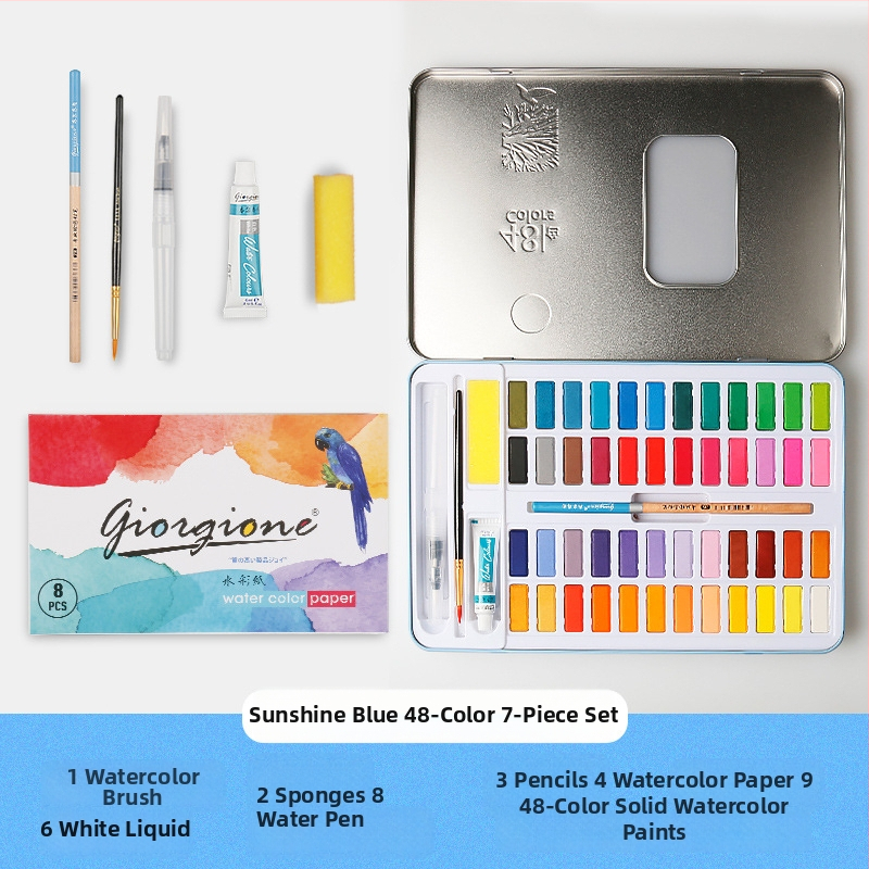 Giorgione pevný set akvarelov, 9 kusov, na maľovanie vodovými farbami