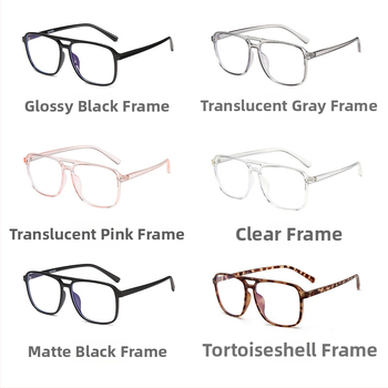 TR90 akinių rėmas miopijai su anti-mėlyna šviesa, modelis M6503, padengti lęšiai